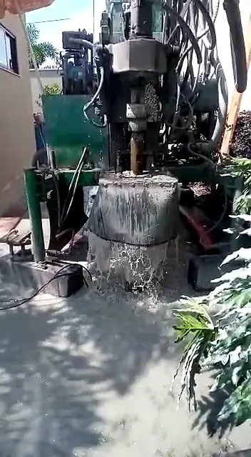 Perfuração no quintal de uma residência